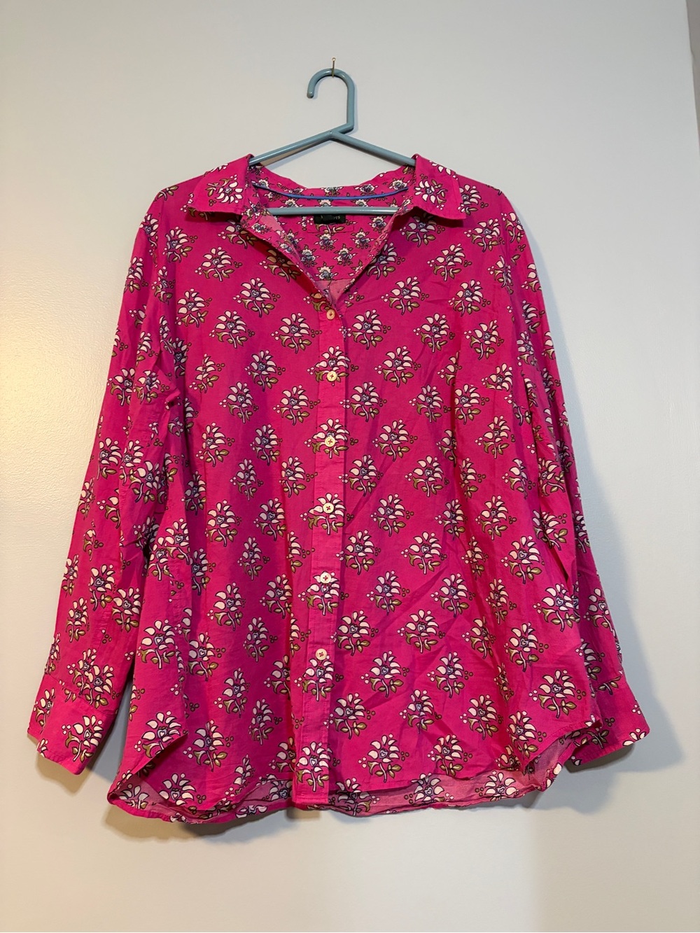 Talbots Pink Floral Button-Down Shirt